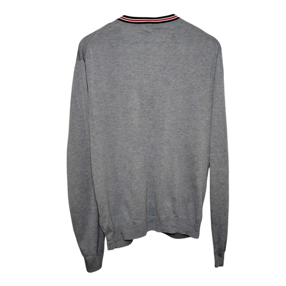 H&M Gray Button Up Silk Blend Cardigan, Large - Picture 2 of 8